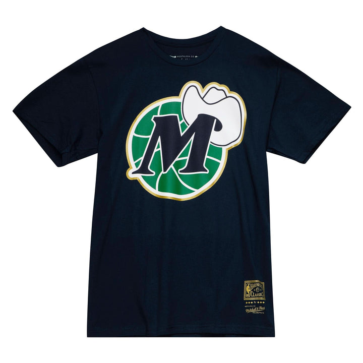 DALLAS MAVERICKS MITCHELL AND NESS DIRK HARDWOOD CLASSIC NAME & NUMBER TEE