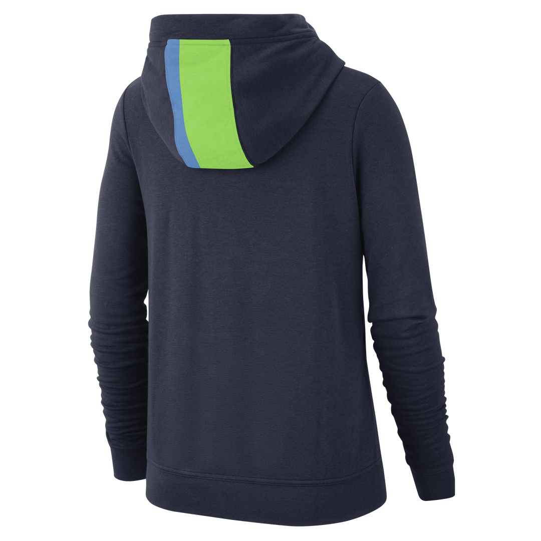 DALLAS MAVERICKS WOMEN'S CITY EDITION WORDMARK NAVY ZIP UP HOODIE