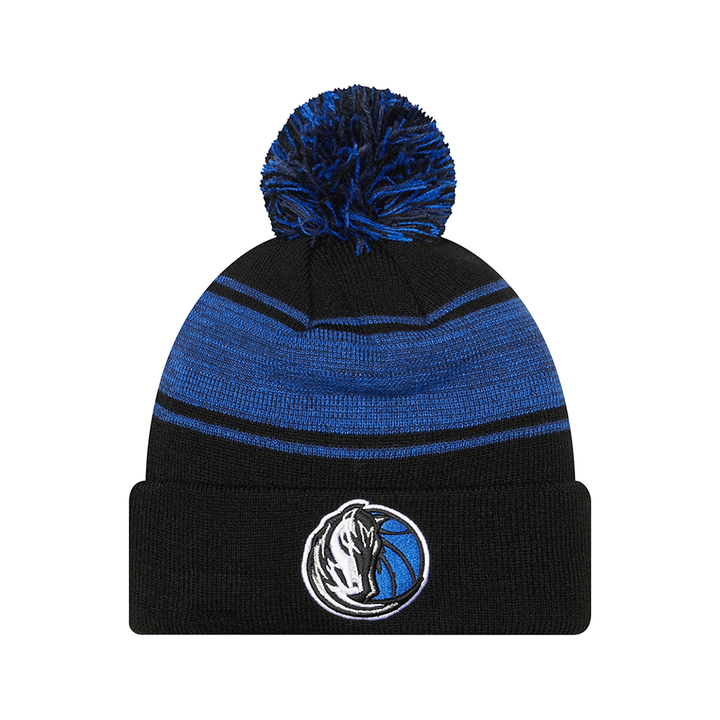 DALLAS MAVERICKS NEW ERA YOUTH HORSEHEAD CHILLED BLACK POM KNIT