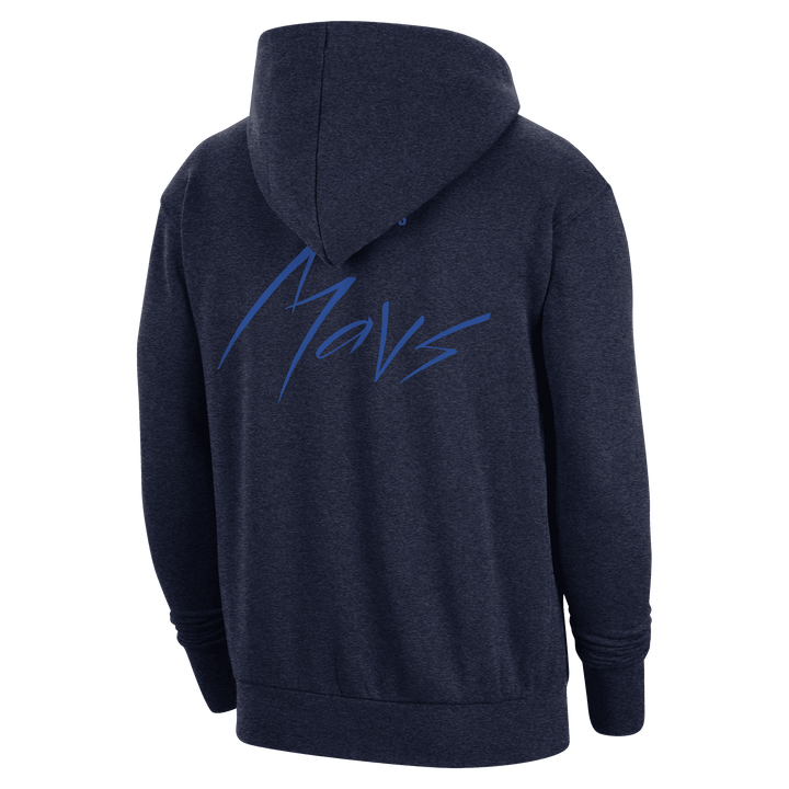 DALLAS MAVERICKS NIKE 2022 COURTSIDE PULLOVER FLEECE NAVY HOODIE