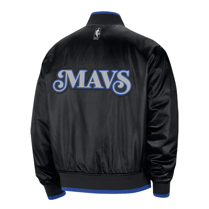 DALLAS MAVERICKS NIKE CITY EDITION LOGO BLACK JACKET