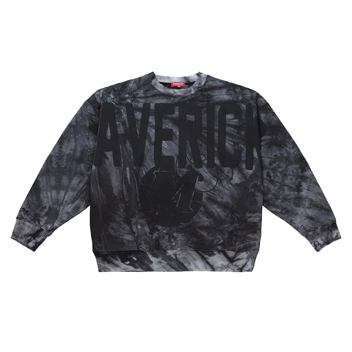 DALLAS MAVERICKS MITCHELL & NESS 2022 WOMEN'S BLACK TIE DYE CREW