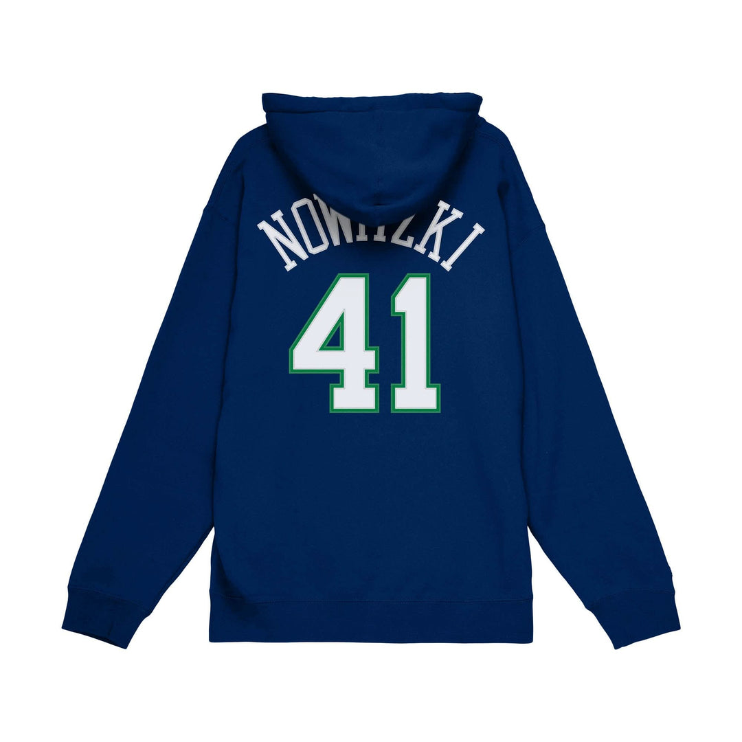 DALLAS MAVERICKS MITCHELL & NESS 2022 DIRK NOWITZKI NAME & NUMBER HOODIE