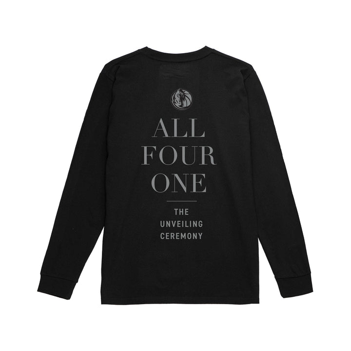 DALLAS MAVERICKS MITCHELL & NESS 2022 ALL FOUR ONE ALL 41 WORDMARK LONGSLEEVE TEE
