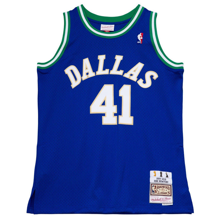 DALLAS MAVERICKS DIRK NOWITZKI HARDWOOD CLASSIC BLUE JERSEY