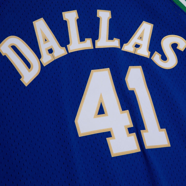 DALLAS MAVERICKS DIRK NOWITZKI HARDWOOD CLASSIC BLUE JERSEY
