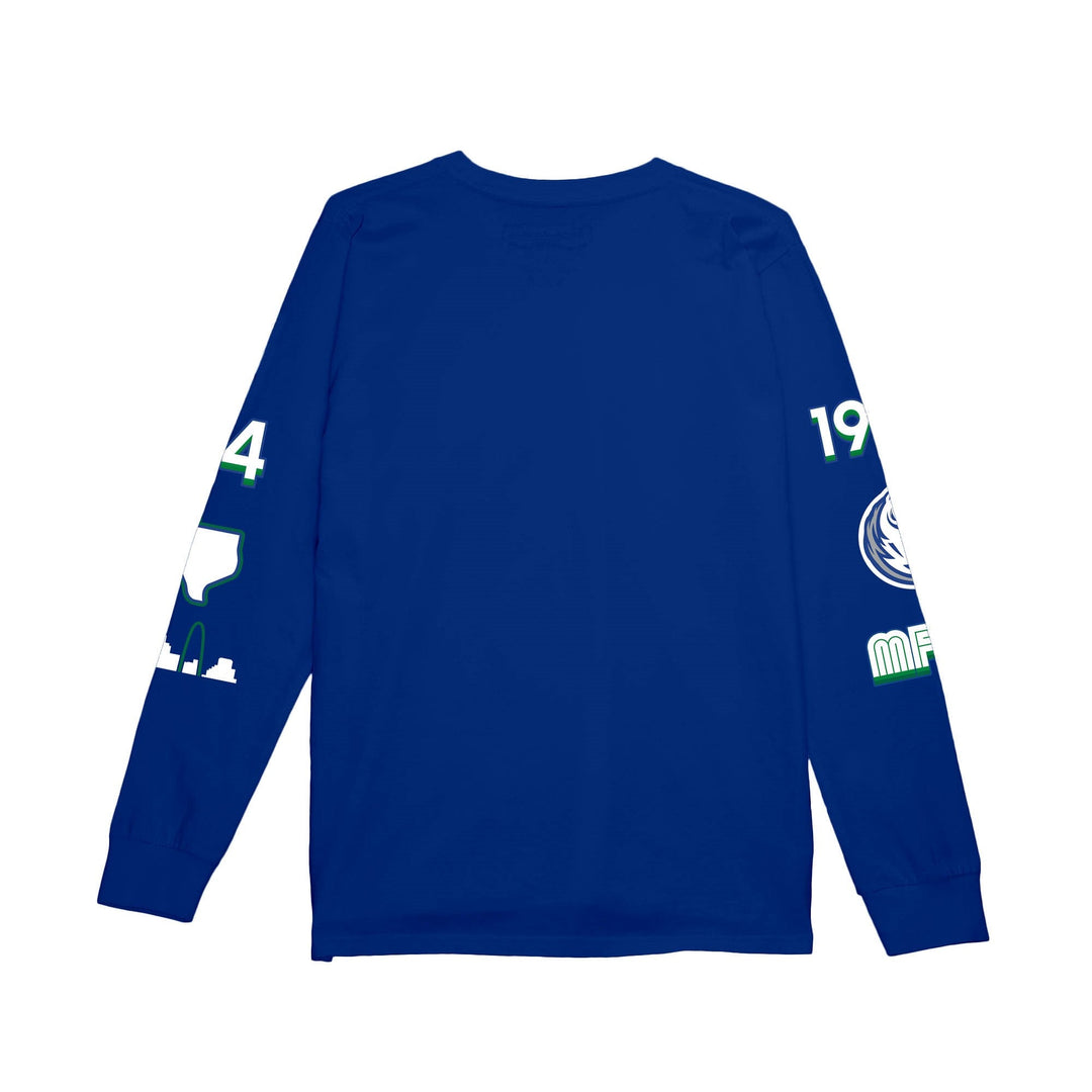 DALLAS MAVERICKS MITCHELL & NESS 2022-23 CITY EDITION LONGSLEEVE LOGO TEE