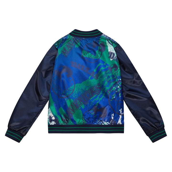 DALLAS MAVERICKS MITCHELL & NESS 2022 WOMEN'S HARDWOOD CLASSIC M-HAT SATIN JACKET