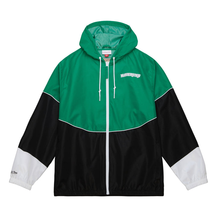 DALLAS MAVERICKS MITCHELL & NESS GREEN WINDBREAKER JACKET