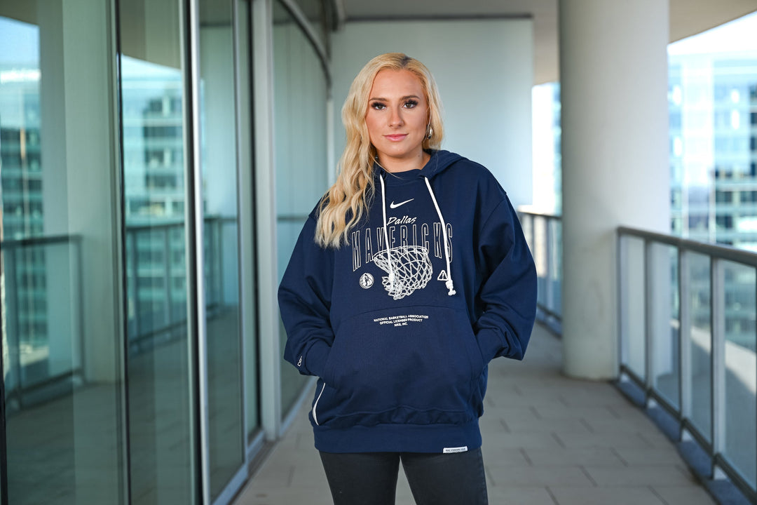 DALLAS MAVERICKS NIKE NAVY BLUE HOOP HOODIE