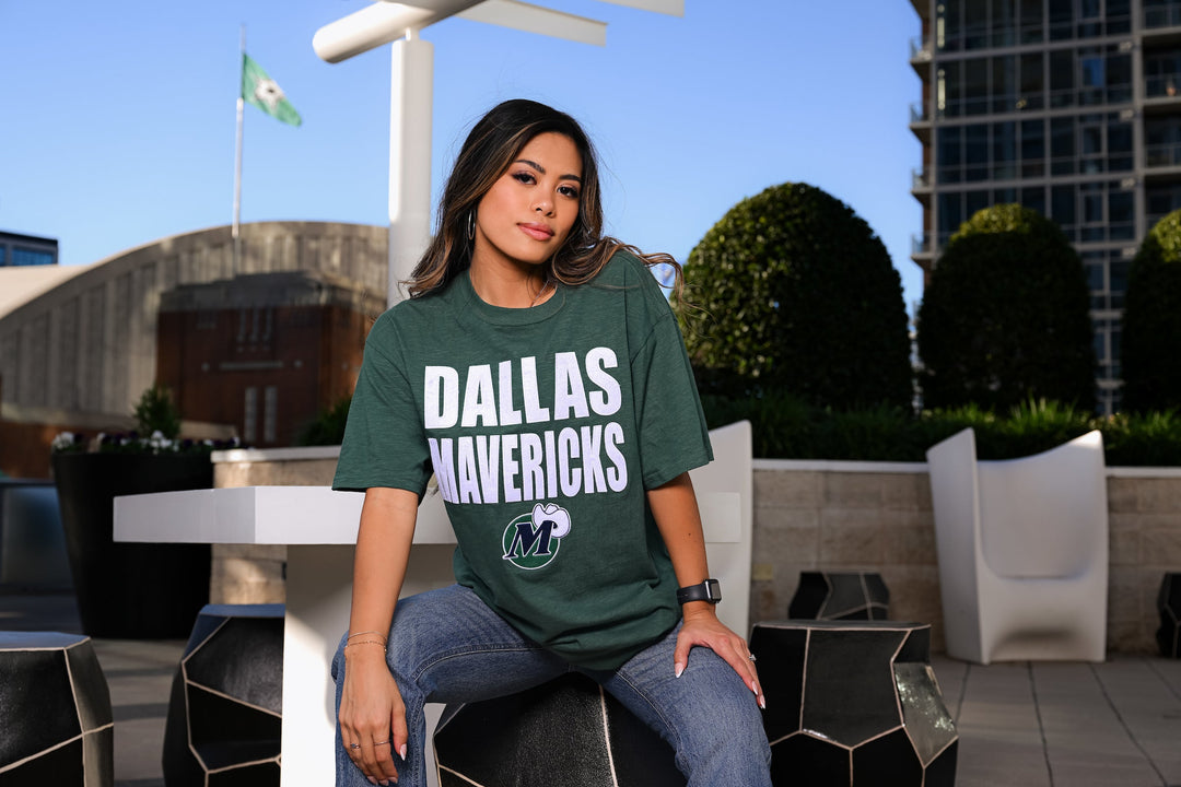 DALLAS MAVERICKS MITCHELL & NESS GREEN M-HAT SHORTSLEEVE TEE