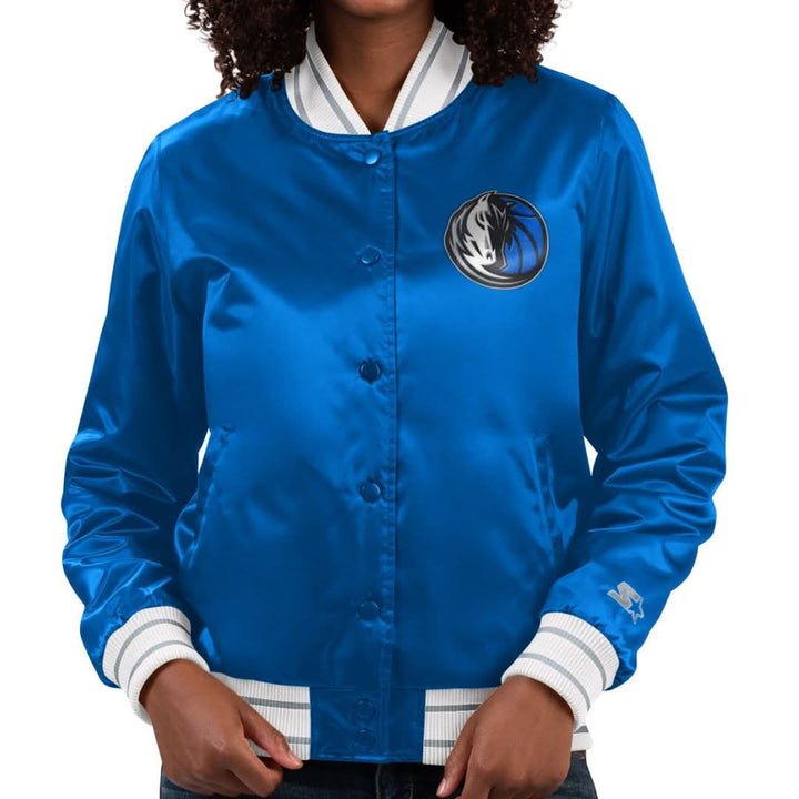 DALLAS MAVERICKS STARTER WOMEN'S ROYAL BLUE HORSE HEAD JACKET