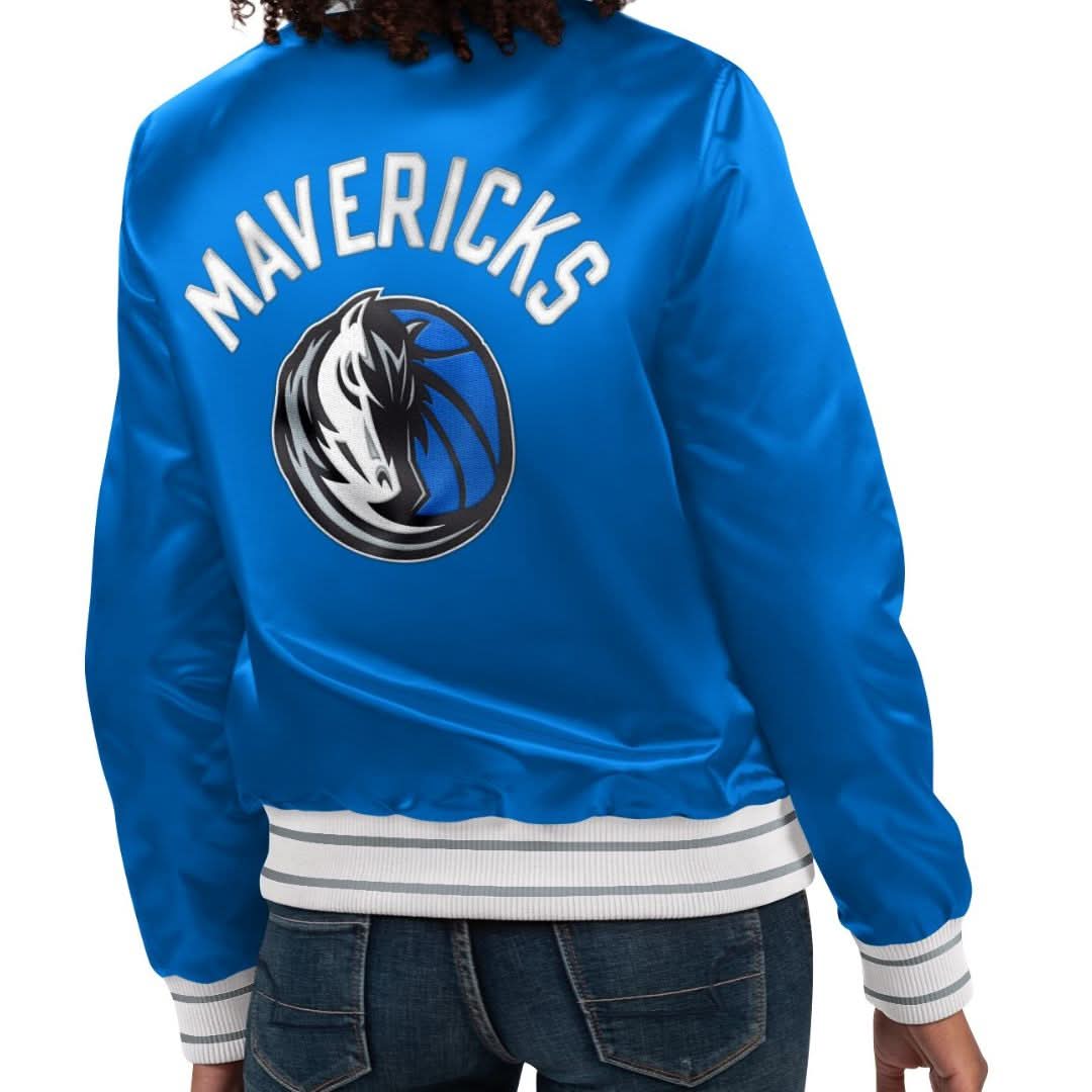 DALLAS MAVERICKS STARTER WOMEN'S ROYAL BLUE HORSE HEAD JACKET