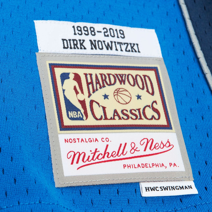 DALLAS MAVERICKS MITCHELL & NESS 2023 DIRK NOWITZKI HALL OF FAME SWINGMAN JERSEY
