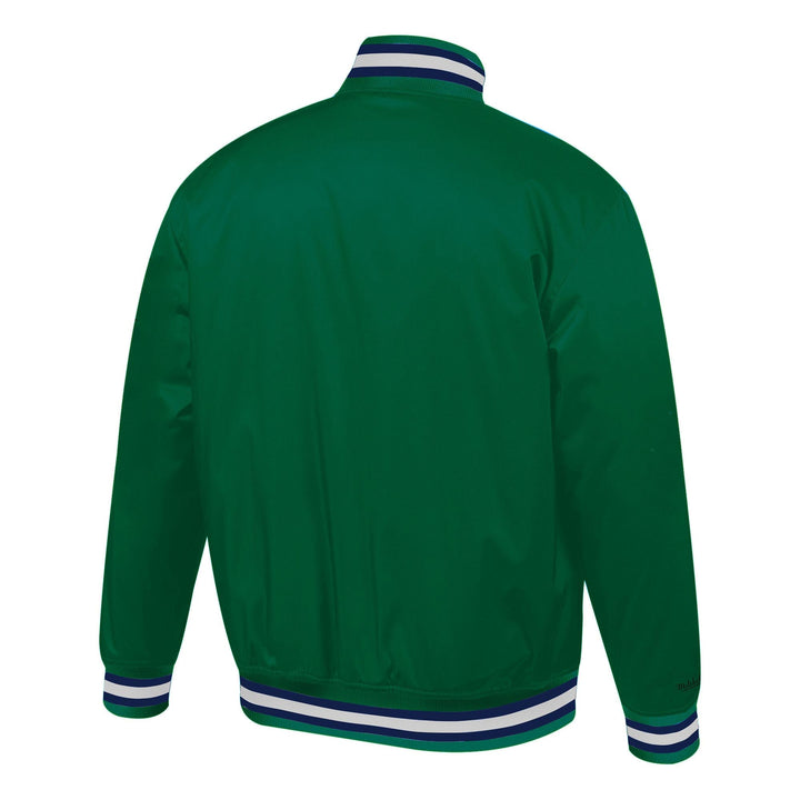 DALLAS MAVERICKS MITCHELL & NESS HARDWOOD CLASSIC GREEN LIGHTWEIGHT SATIN JACKET