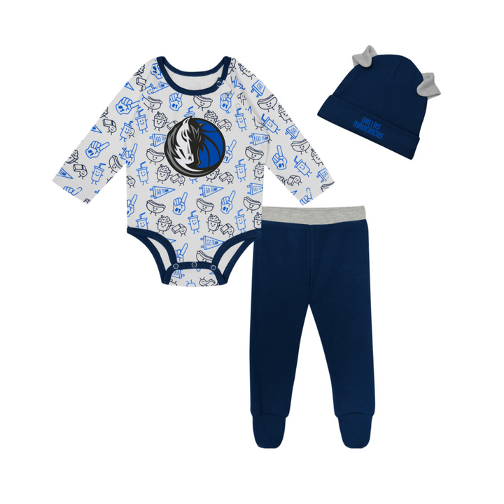DALLAS MAVERICKS NEWBORN DREAM TEAM CREEPER SET