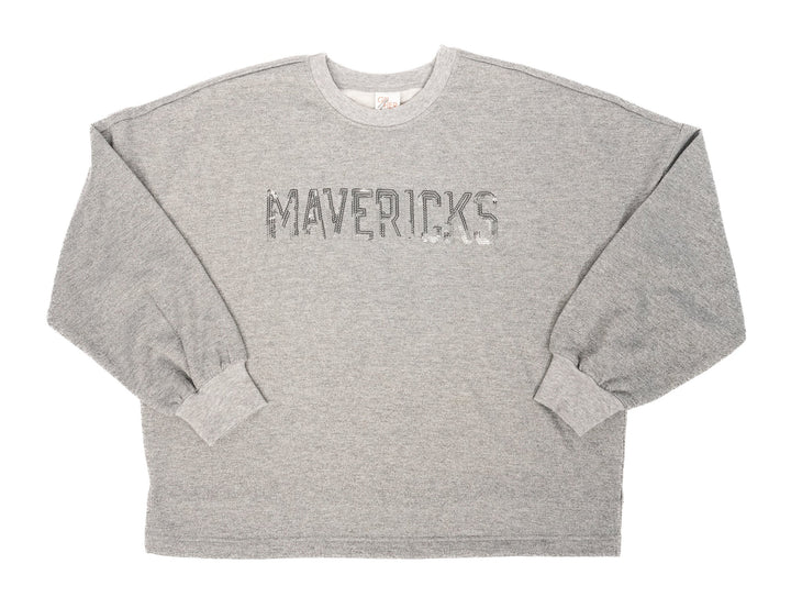 DALLAS MAVERICKS GIII 2023 WOMEN'S GREY MAVERICKS SWEATSHIRT