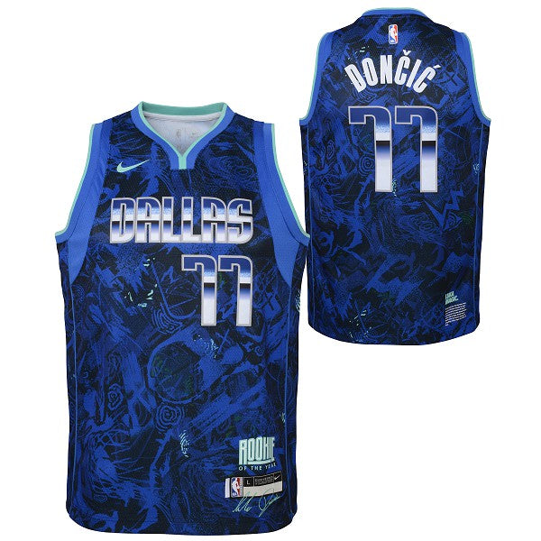 DALLAS MAVERICKS YOUTH NIKE LUKA DONČIĆ ROOKIE OF THE YEAR SWINGMAN JERSEY