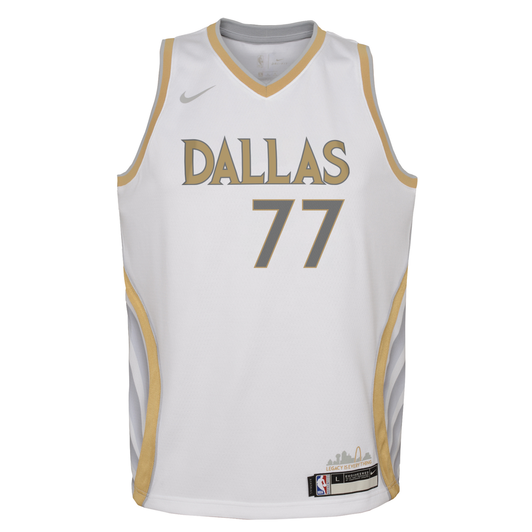 DALLAS MAVERICKS YOUTH NIKE LUKA DONČIĆ 20-21 CITY EDITION SWINGMAN JERSEY