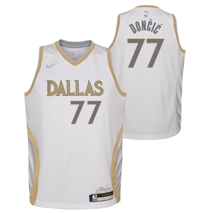 DALLAS MAVERICKS YOUTH NIKE LUKA DONČIĆ 20-21 CITY EDITION SWINGMAN JERSEY