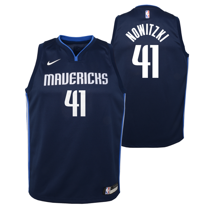 DALLAS MAVERICKS YOUTH NOWITZKI STATEMENT SWINGMAN JERSEY