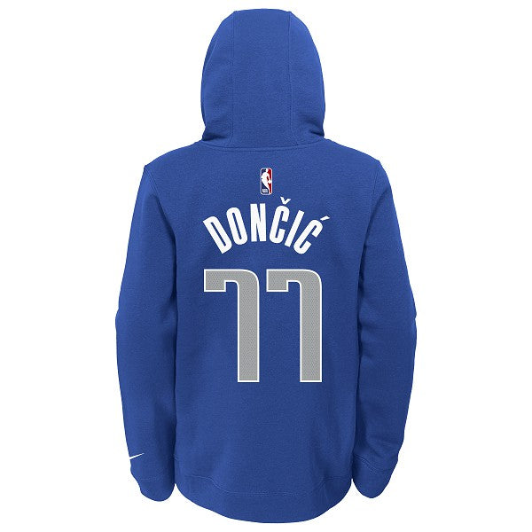 DALLAS MAVERICKS YOUTH NIKE LUKA DONČIĆ ROYAL NAME & NUMBER HOODIE