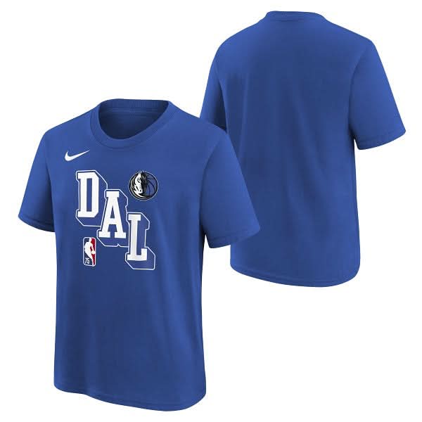 DALLAS MAVERICKS NIKE YOUTH 3D BLOCK SHORT SLEEVE TEE