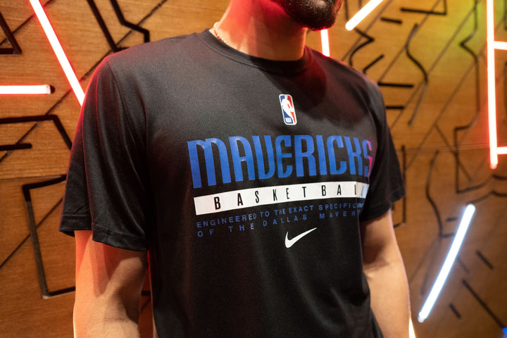 DALLAS MAVERICKS NIKE 20-21 BLACK PRACTICE TEE