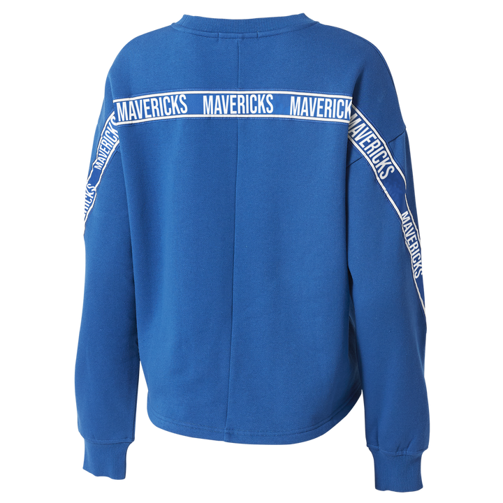 DALLAS MAVERICKS WEAR 2023 WOMEN'S ROYAL BLUE CREWNECK SWEATSHIRT