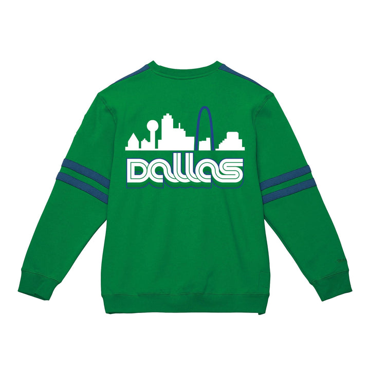 DALLAS MAVERICKS MITCHELL & NESS 2022-23 CITY EDITION TWO-TONED LONGSLEEVE CREW