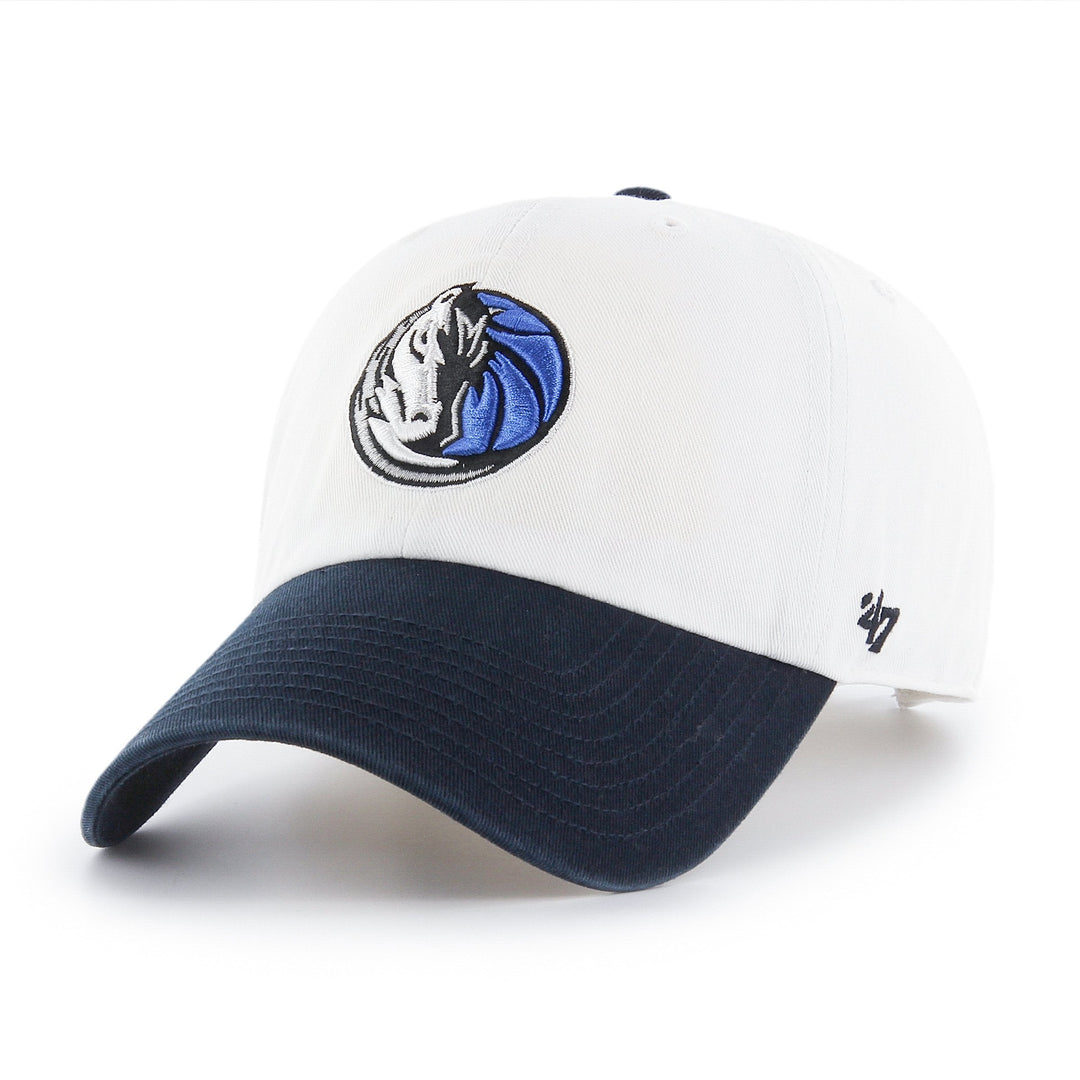DALLAS MAVERICKS 47 BRAND 2TONE WHITE NAVY CAP - mavstest